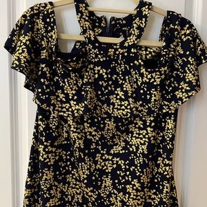 Michael Kors Women's Cold-Shoulder Flounce Halter Top